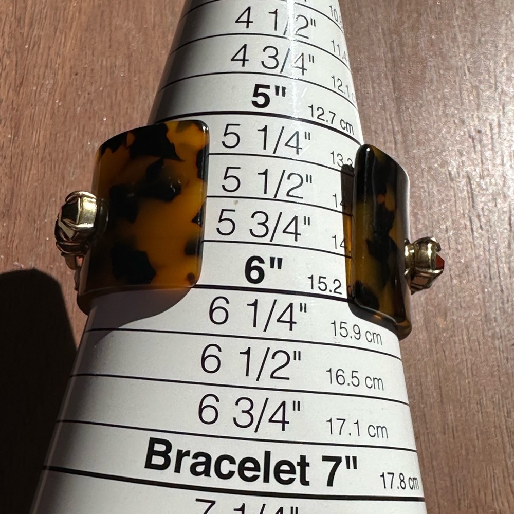 VTG J Crew Holiday Rainbow Sparkle Cuff Bracelet 6” - Picture 5 of 6